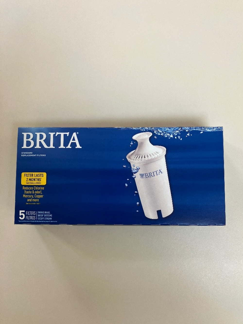 BRITA WATER Filters  5-PACK New and Sealed